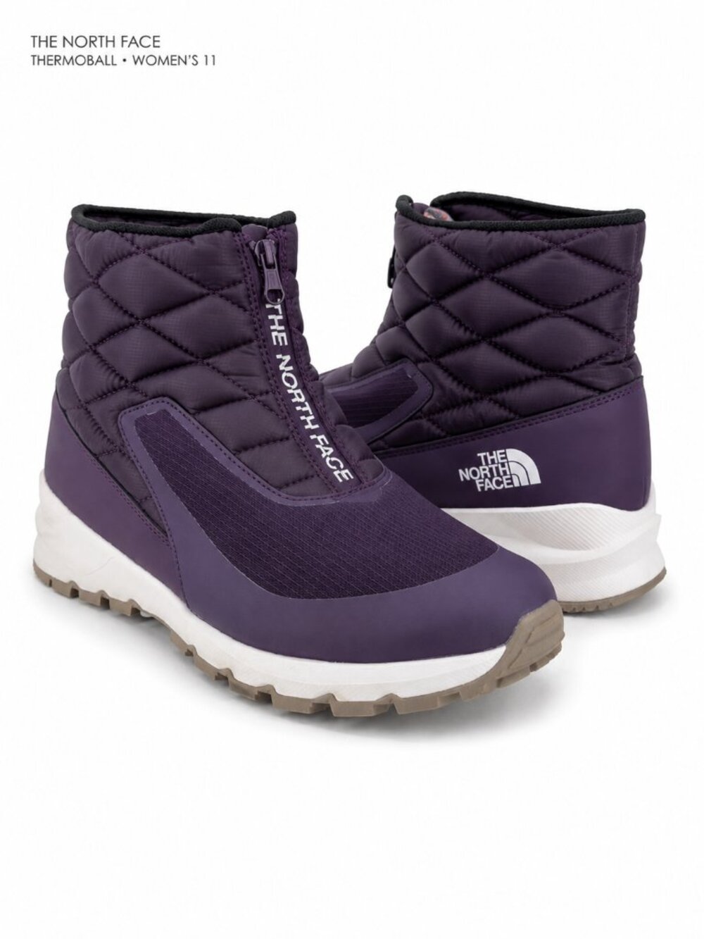 The North Face ThermoBall Progressive Zip Boots Womens 11 Purple Insulated